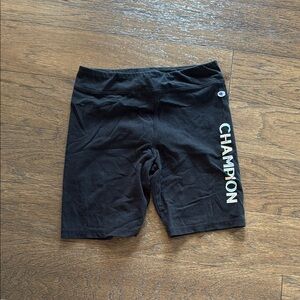 Champion Black Athletic Shorts Mid-Thigh Length